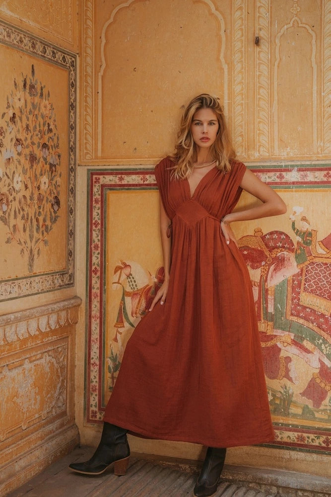 terracotta evening dresses